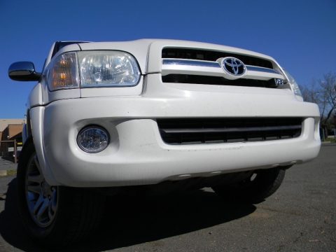 Super White Toyota Sequoia Limited 4WD.  Click to enlarge.