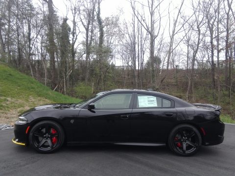 Pitch-Black Dodge Charger SRT Hellcat.  Click to enlarge.