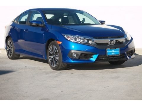 Aegean Blue Metallic Honda Civic EX-L Sedan.  Click to enlarge.