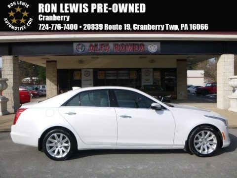 Crystal White Tricoat Cadillac CTS 2.0T Luxury AWD Sedan.  Click to enlarge.