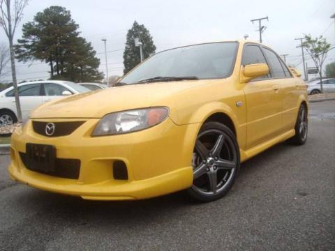 Vivid Yellow Mazda Protege MAZDASPEED.  Click to enlarge.