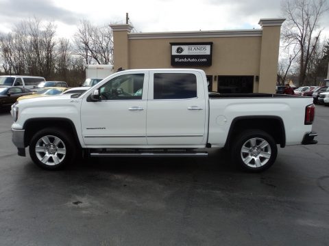 Summit White GMC Sierra 1500 SLT Crew Cab 4WD.  Click to enlarge.