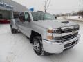 Front 3/4 View of 2017 Chevrolet Silverado 3500HD Work Truck Crew Cab Dual Rear Wheel 4x4 #3