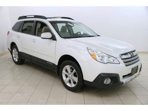 Satin White Pearl Subaru Outback 2.5i Limited.  Click to enlarge.