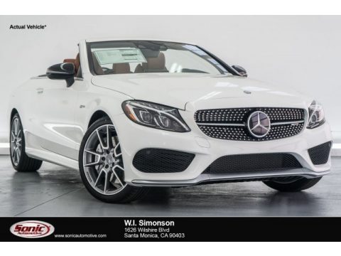 Polar White Mercedes-Benz C 43 AMG 4Matic Cabriolet.  Click to enlarge.