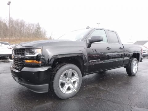 Black Chevrolet Silverado 1500 Custom Double Cab 4x4.  Click to enlarge.