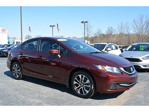 Crimson Pearl Honda Civic EX Sedan.  Click to enlarge.