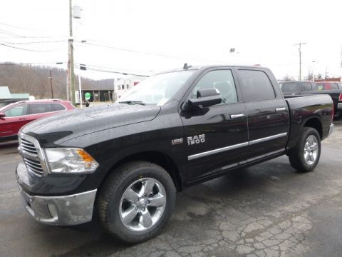 Brilliant Black Crystal Pearl Ram 1500 Big Horn Crew Cab 4x4.  Click to enlarge.