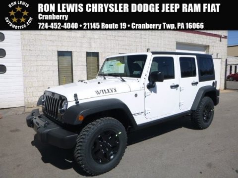 Bright White Jeep Wrangler Unlimited Sport 4x4.  Click to enlarge.