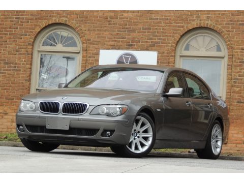 Sterling Grey Metallic BMW 7 Series 750i Sedan.  Click to enlarge.