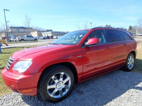 Inferno Red Crystal Pearlcoat Chrysler Pacifica Touring AWD.  Click to enlarge.