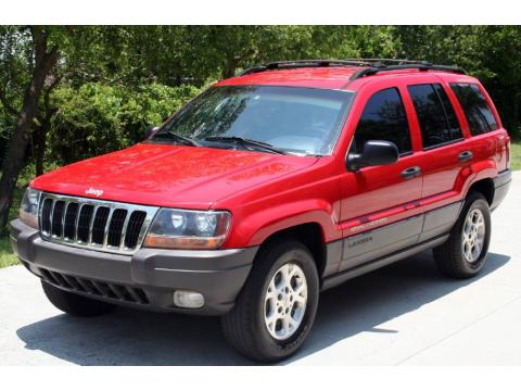 Flame Red Jeep Grand Cherokee Laredo 4x4.  Click to enlarge.