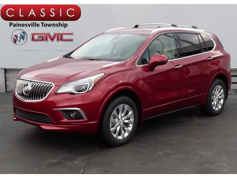 Chili Red Metallic Buick Envision Essence AWD.  Click to enlarge.