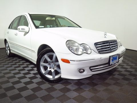 Arctic White Mercedes-Benz C 280 4Matic Luxury.  Click to enlarge.