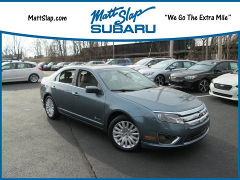 Steel Blue Metallic Ford Fusion Hybrid.  Click to enlarge.