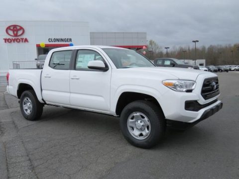 Super White Toyota Tacoma SR Double Cab.  Click to enlarge.