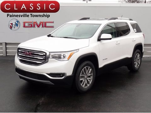 White Frost Tricoat GMC Acadia SLE AWD.  Click to enlarge.