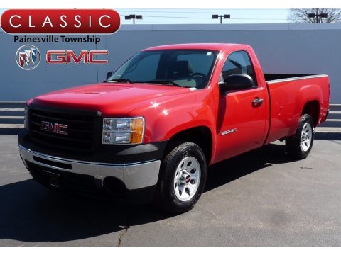 Fire Red GMC Sierra 1500 Regular Cab.  Click to enlarge.