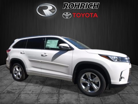 Blizzard White Pearl Toyota Highlander Limited AWD.  Click to enlarge.