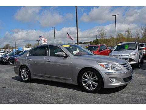 Platinum Silver Metallic Hyundai Genesis 3.8 Sedan.  Click to enlarge.