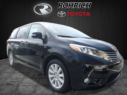 Midnight Black Metallic Toyota Sienna Limited AWD.  Click to enlarge.
