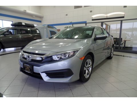 Lunar Silver Metallic Honda Civic LX Sedan.  Click to enlarge.