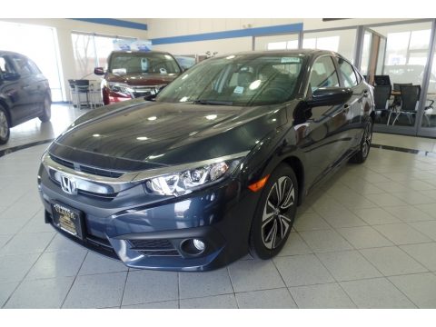 Cosmic Blue Metallic Honda Civic EX Sedan.  Click to enlarge.