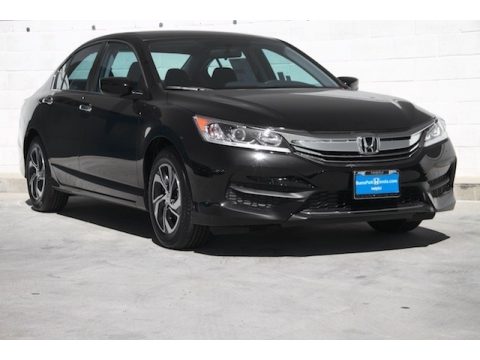 Crystal Black Pearl Honda Accord LX Sedan.  Click to enlarge.