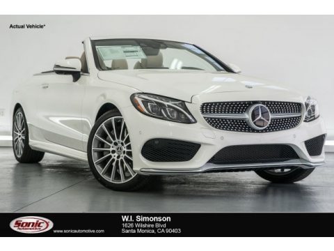 designo Diamond White Metallic Mercedes-Benz C 300 Cabriolet.  Click to enlarge.