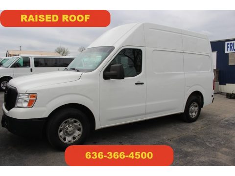 Blizzard White Nissan NV 2500 HD S High Roof.  Click to enlarge.