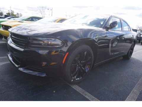Pitch-Black Dodge Charger SE.  Click to enlarge.