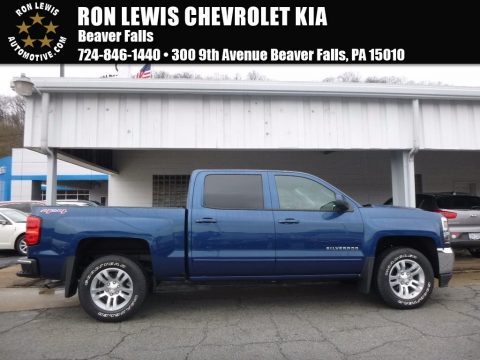 Deep Ocean Blue Metallic Chevrolet Silverado 1500 LT Crew Cab 4x4.  Click to enlarge.