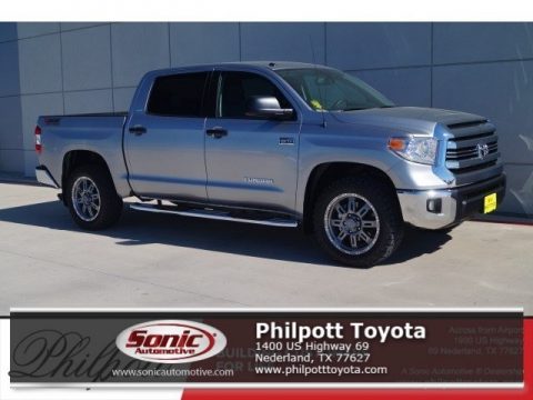 Silver Sky Metallic Toyota Tundra SR5 TSS Off-Road CrewMax.  Click to enlarge.