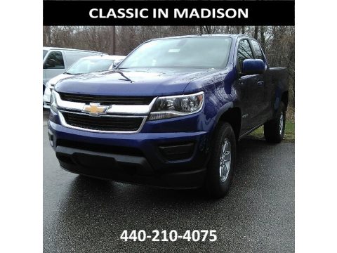 Laser Blue Metallic Chevrolet Colorado WT Extended Cab.  Click to enlarge.