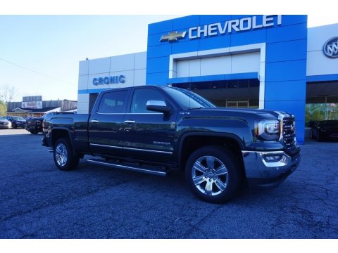 Dark Slate Metallic GMC Sierra 1500 SLT Crew Cab 4WD.  Click to enlarge.