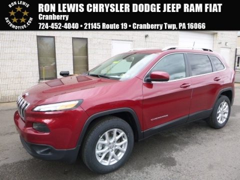 Deep Cherry Red Crystal Pearl Jeep Cherokee Latitude 4x4.  Click to enlarge.