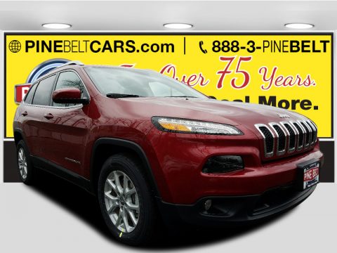 Deep Cherry Red Crystal Pearl Jeep Cherokee Latitude 4x4.  Click to enlarge.