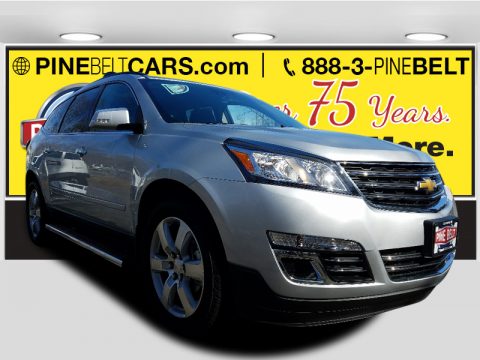 Silver Ice Metallic Chevrolet Traverse Premier AWD.  Click to enlarge.