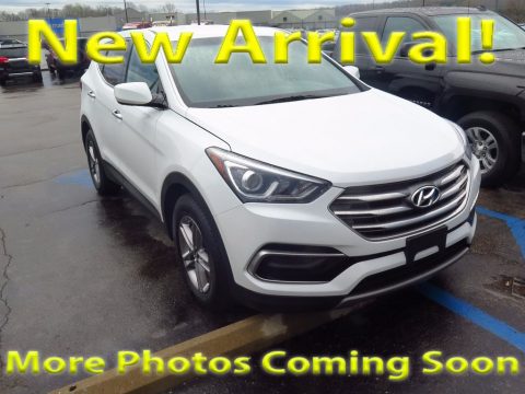 Pearl White Hyundai Santa Fe Sport AWD.  Click to enlarge.