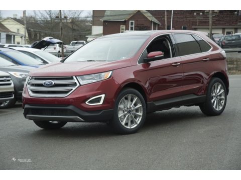 Ruby Red Metallic Ford Edge Titanium AWD.  Click to enlarge.