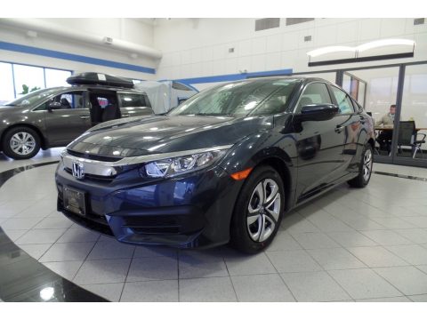 Cosmic Blue Metallic Honda Civic LX Sedan.  Click to enlarge.