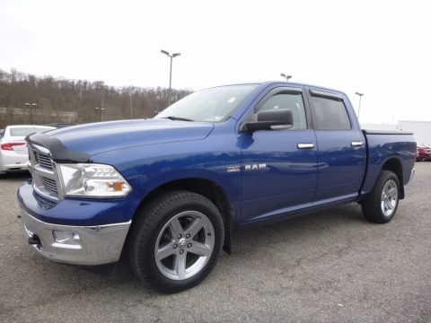 Deep Water Blue Pearl Dodge Ram 1500 SLT Crew Cab 4x4.  Click to enlarge.