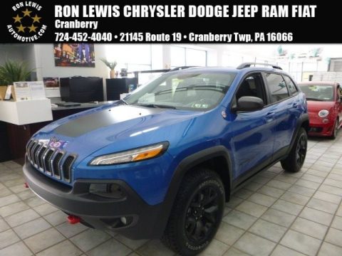 Hydro Blue Pearl Jeep Cherokee Trailhawk 4x4. Click to enlarge. Hydro Blue Pearl Jeep Cherokee Trailhawk 4x4. Click to enlarge.