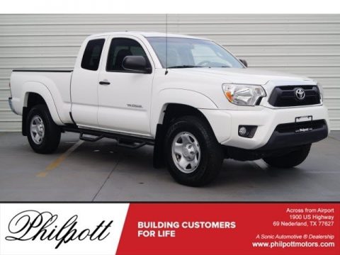 Super White Toyota Tacoma V6 Access Cab 4x4.  Click to enlarge.