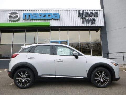 Crystal White Pearl Mica Mazda CX-3 Grand Touring AWD.  Click to enlarge.