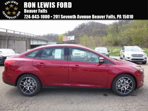 Ruby Red Ford Focus SEL Sedan.  Click to enlarge.