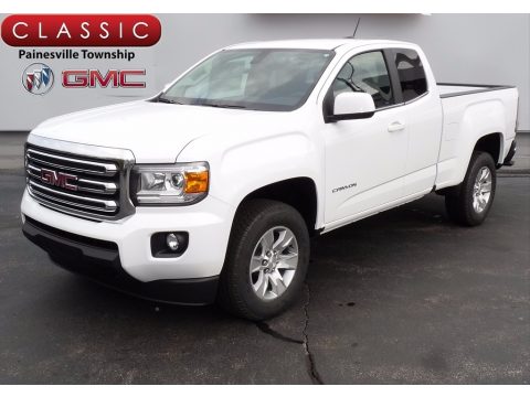 Summit White GMC Canyon SLE Extended Cab.  Click to enlarge.