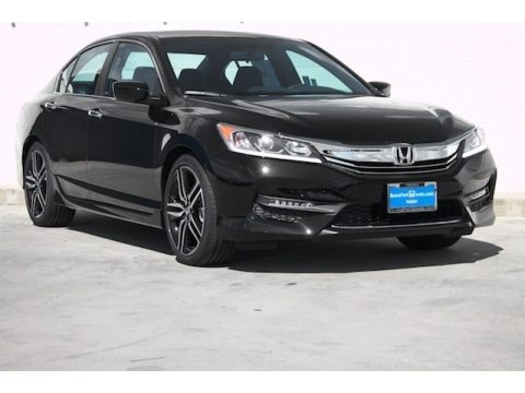 Crystal Black Pearl Honda Accord Sport Sedan.  Click to enlarge.