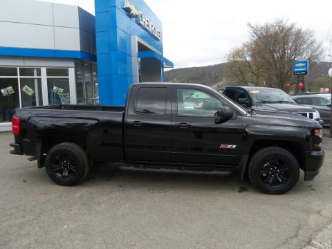 Black Chevrolet Silverado 1500 LT Double Cab 4x4.  Click to enlarge.