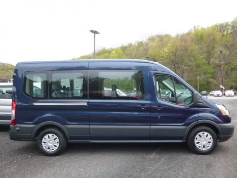 Blue Jeans Ford Transit Wagon XLT 350 MR Long.  Click to enlarge.
